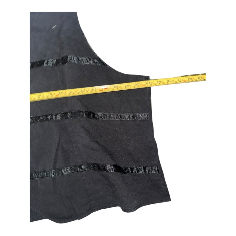 VTG 90s -Y2K denim vest with floral appliqué in black by Richard Simons size 4X - Picture 4 of 6